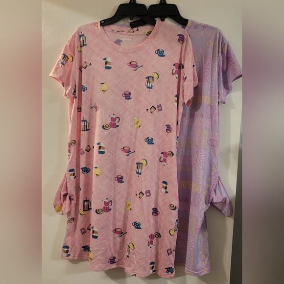 Women's Sleep Shirts with pockets 2 items together - Picture 1 of 7